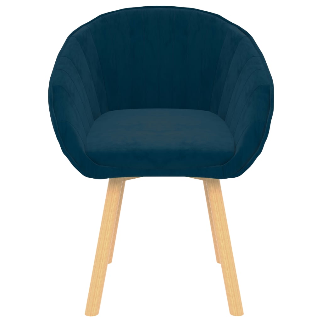 

vidaXL Eetkamerstoelen 2 st fluweel blauw