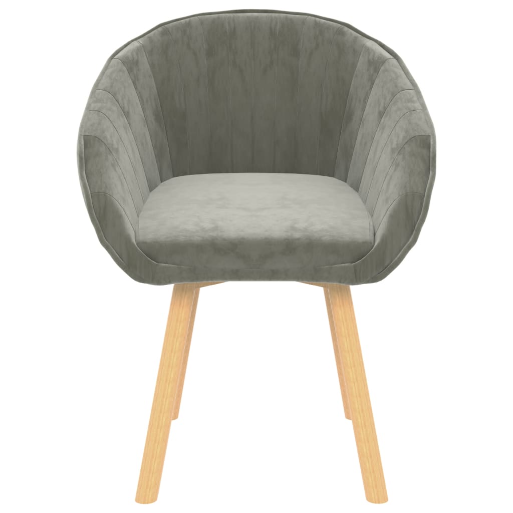 

vidaXL Eetkamerstoelen 2 st fluweel lichtgrijs