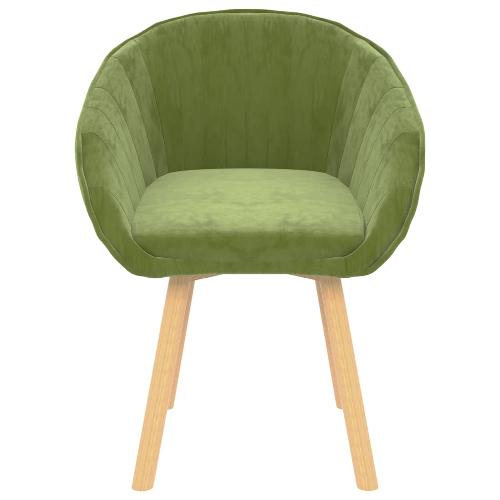 

vidaXL Eetkamerstoelen 2 st fluweel lichtgroen