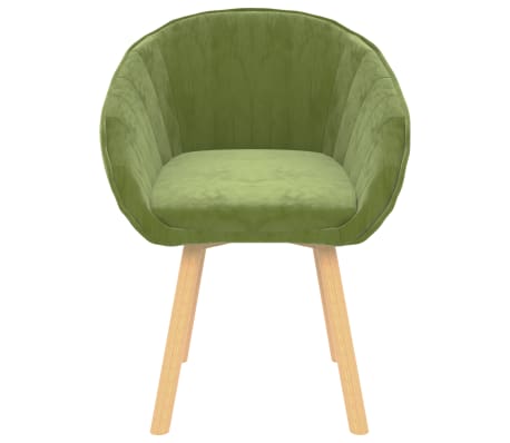 VidaXL Valgomojo kėdės, 2vnt., šviesiai žalios spalvos, aksomas