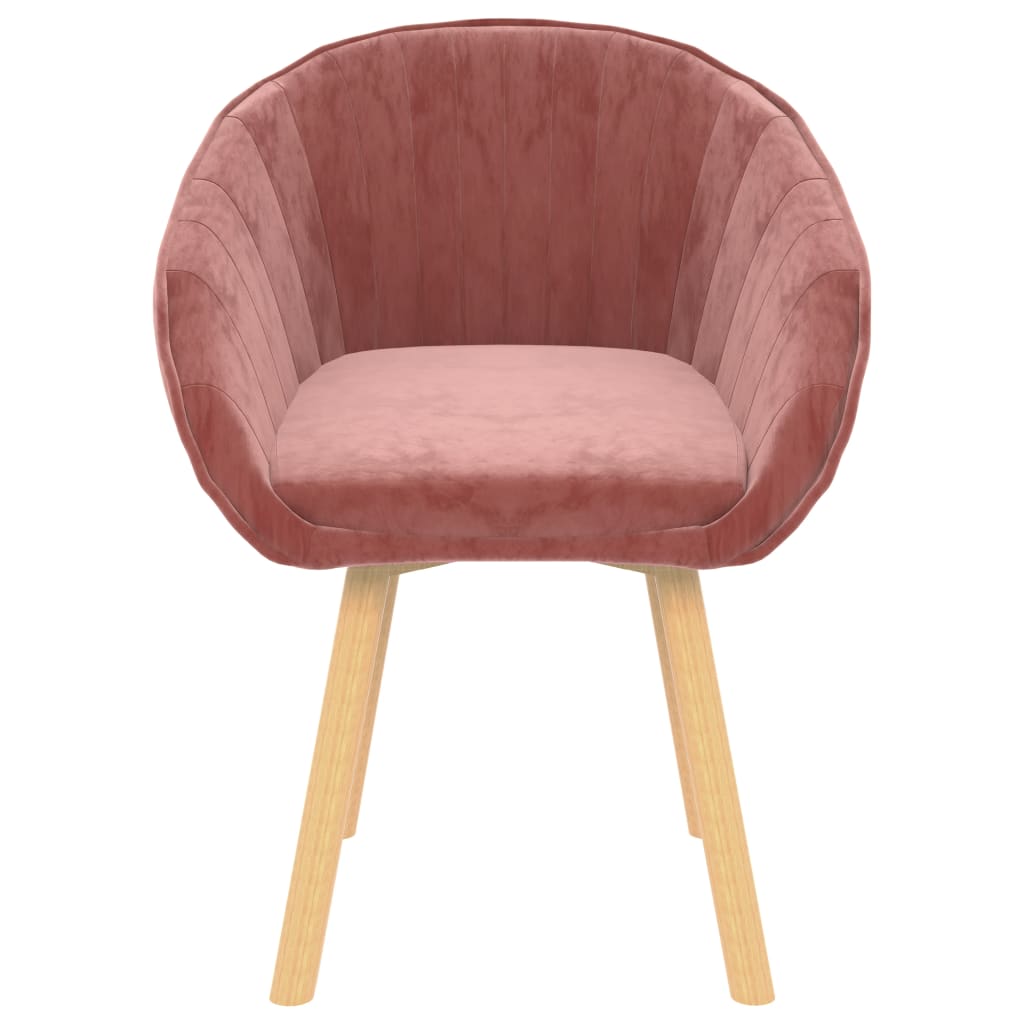 

vidaXL Eetkamerstoelen 2 st fluweel roze