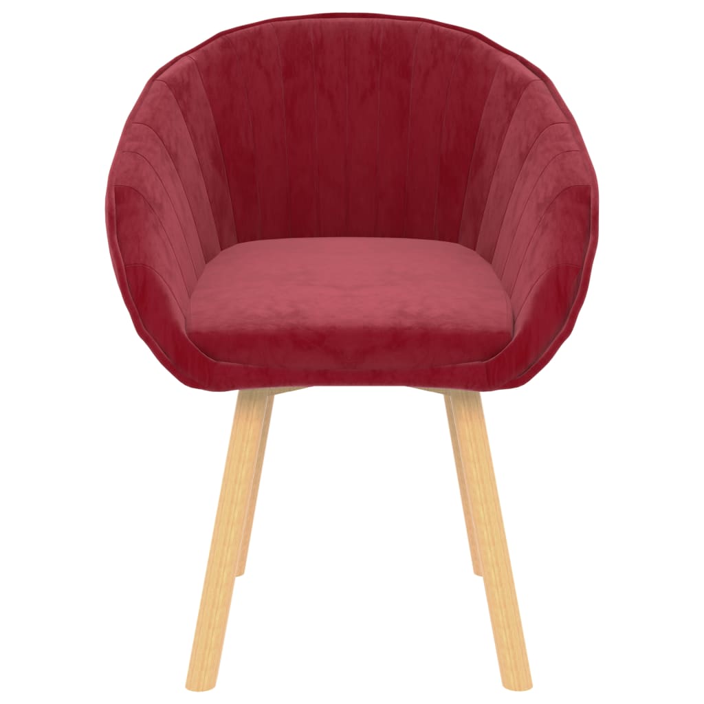 

vidaXL Eetkamerstoelen 2 st fluweel wijnrood