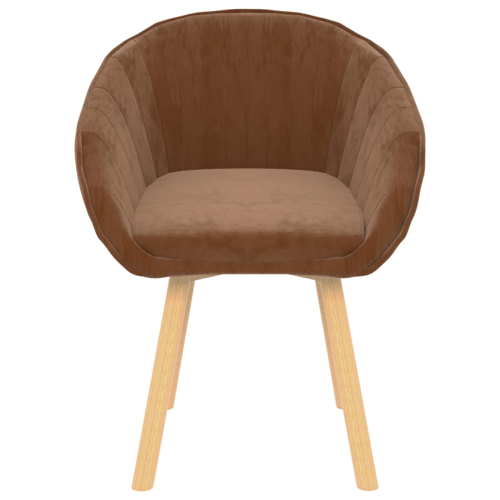 

vidaXL Eetkamerstoelen 2 st fluweel bruin