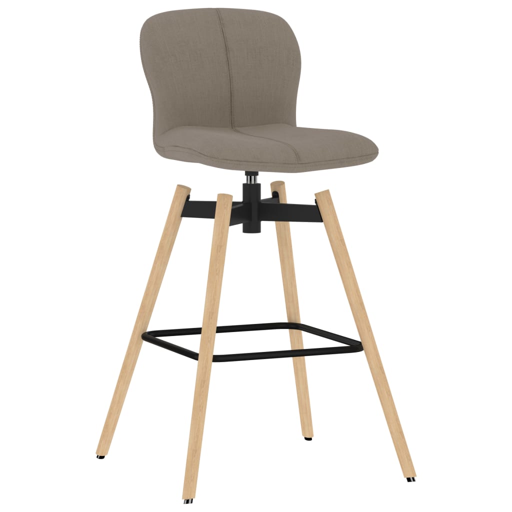 

vidaXL Barstoelen draaibaar 2 st stof taupe