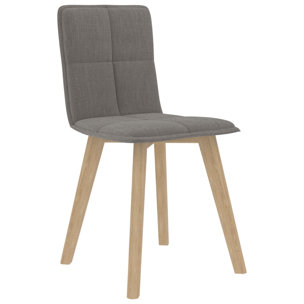 

vidaXL Eetkamerstoelen 2 st stof lichtgrijs