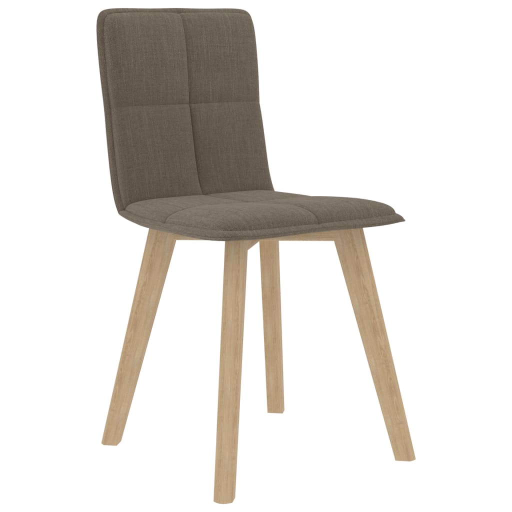 

vidaXL Eetkamerstoelen 2 st stof taupe