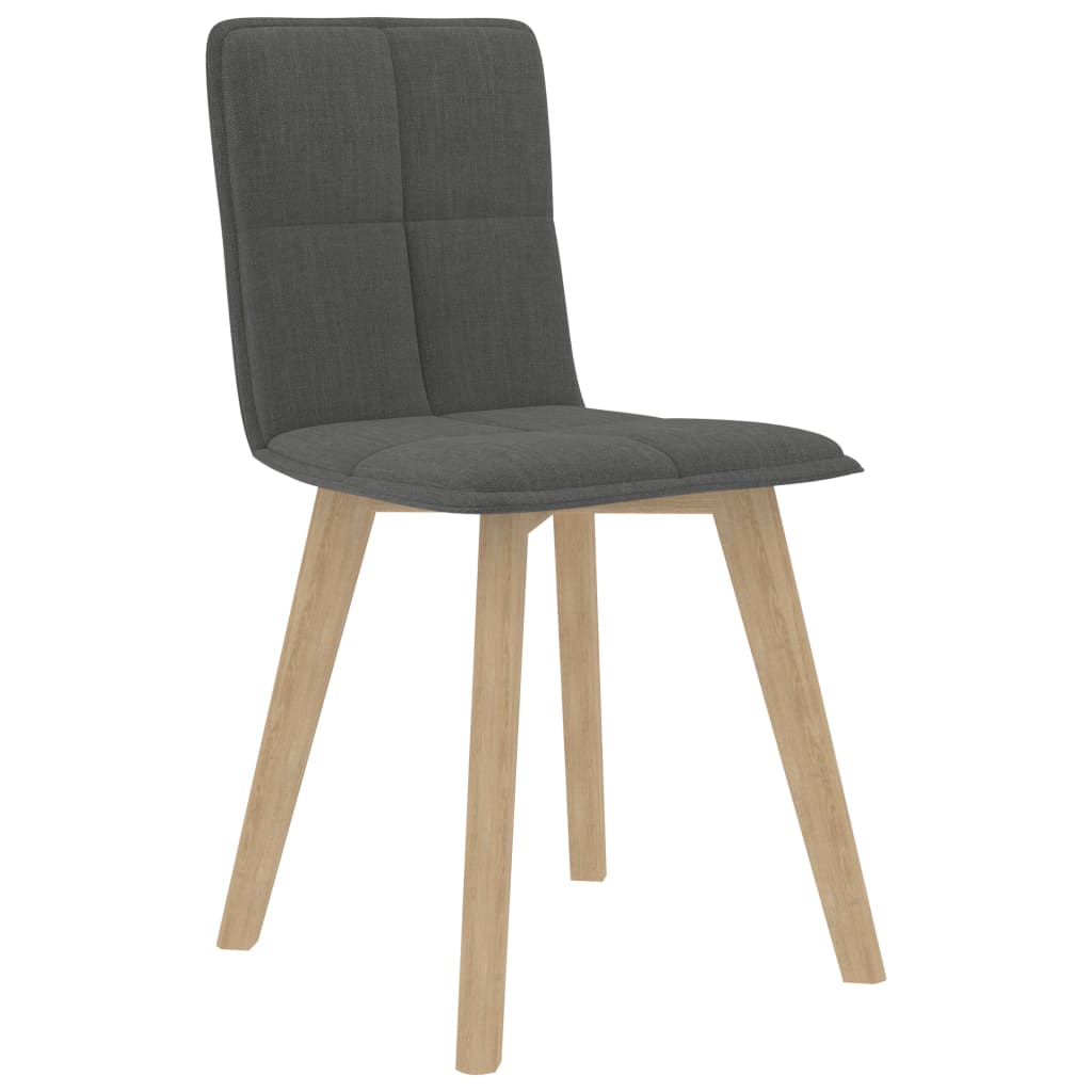 

vidaXL Eetkamerstoelen 4 st stof donkergrijs