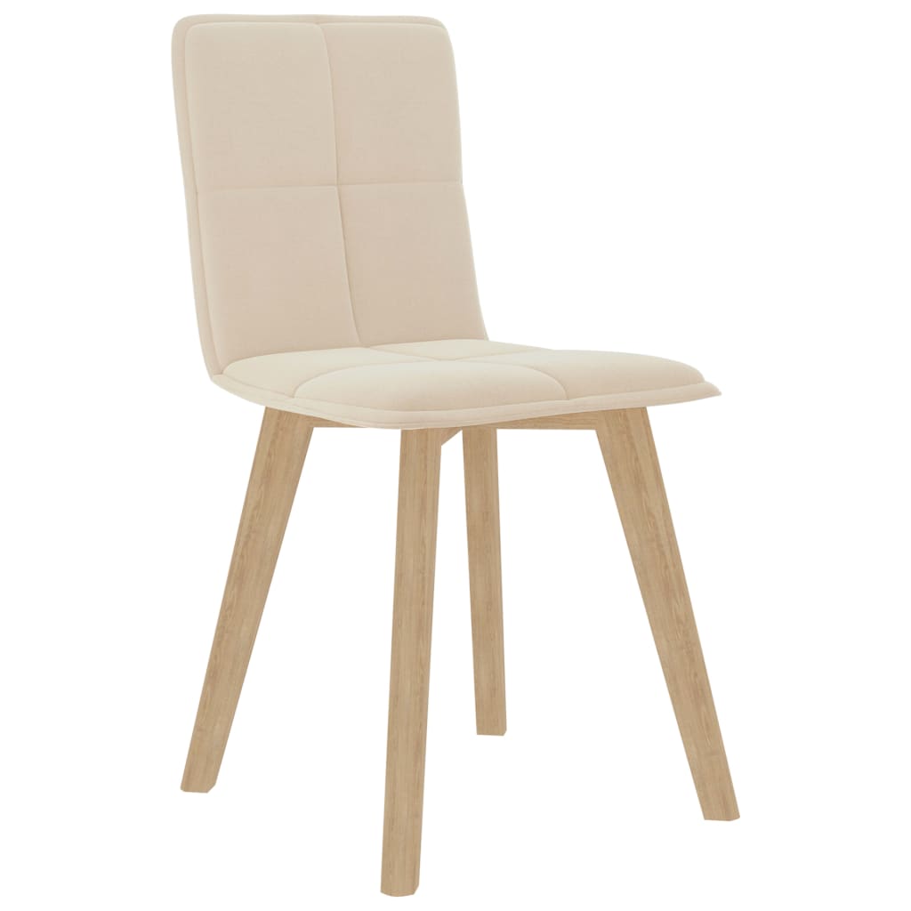 

vidaXL Eetkamerstoelen 4 st stof crème