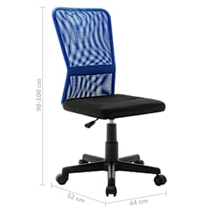 Kancelářská židle černá a modrá 44x52x100 cm síťovina textil - obrázek 8