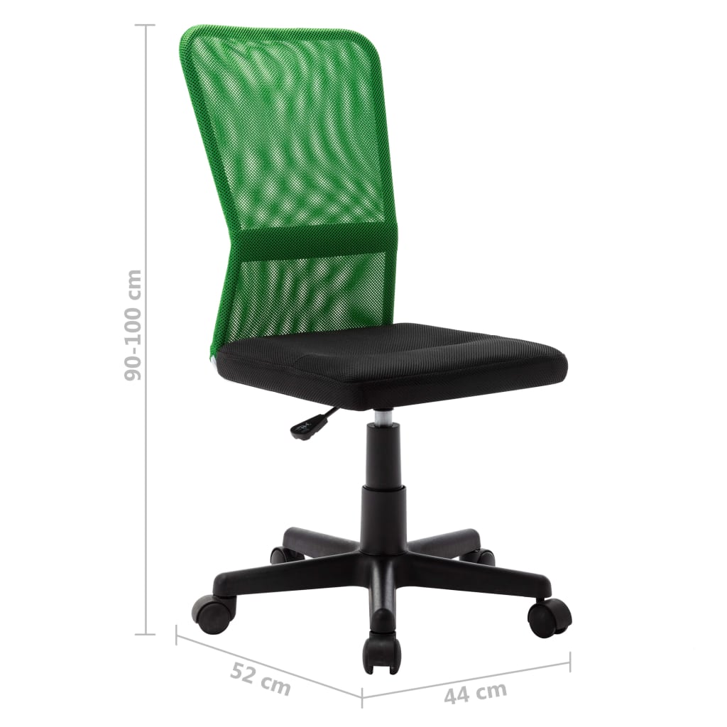Kantoorstoel 44x52x100 cm mesh stof zwart en groen
