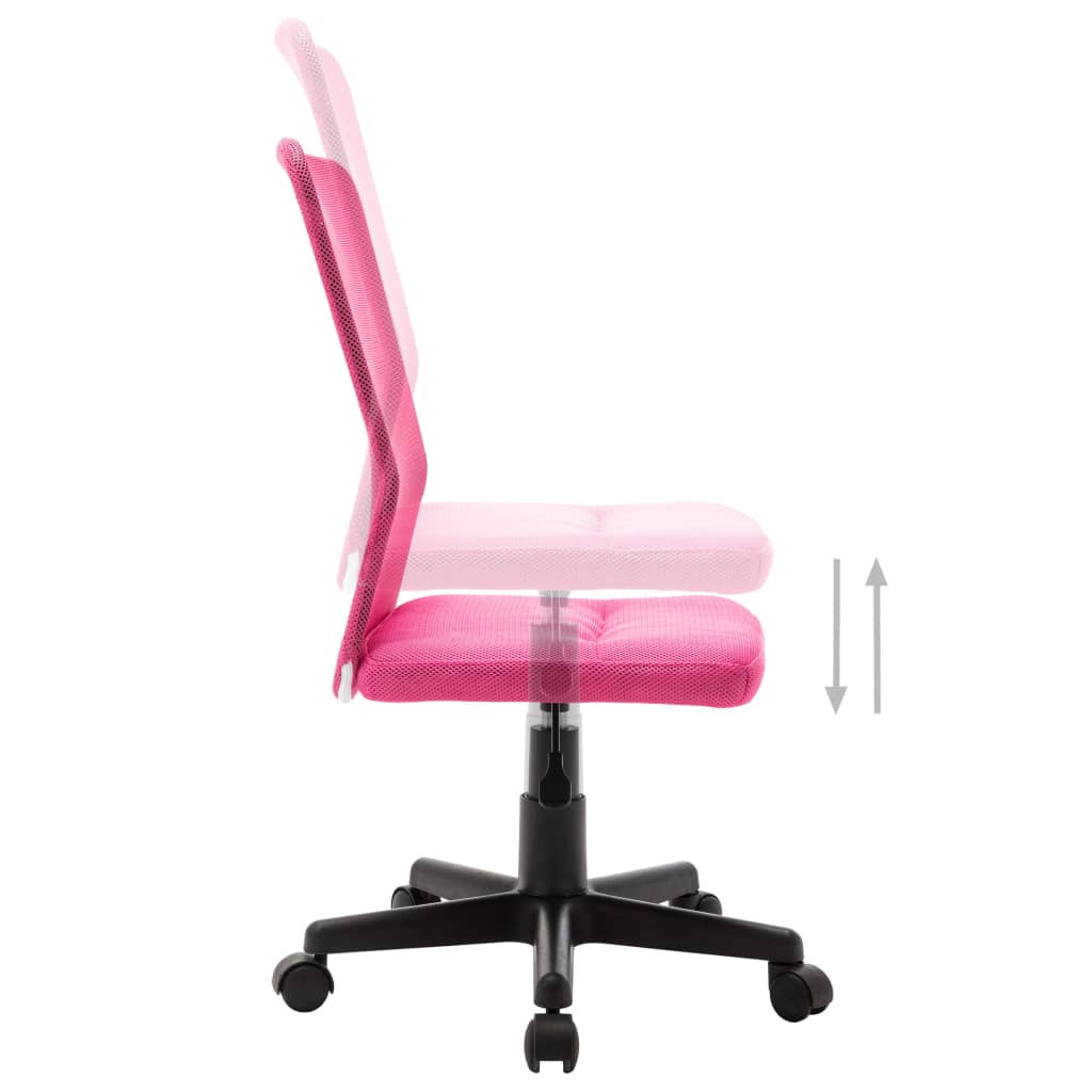 Uredska stolica ružičasta 44 x 52 x 100 cm od mrežaste tkanine