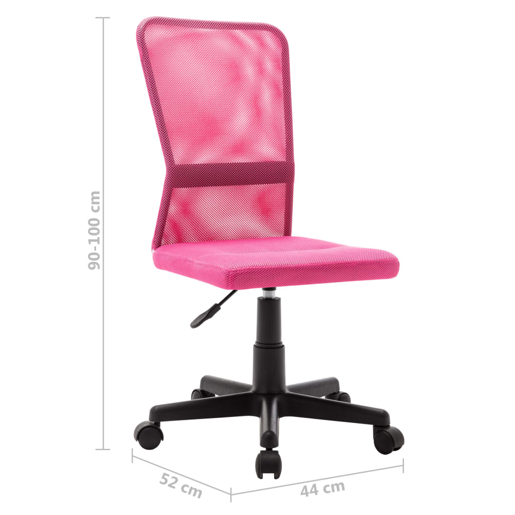 Uredska stolica ružičasta 44 x 52 x 100 cm od mrežaste tkanine
