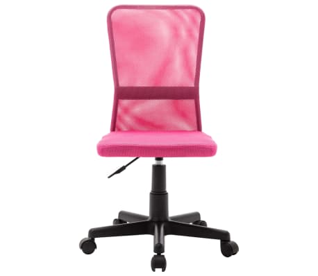 vidaXL Silla de oficina de tela de malla rosa 44x52x100 cm