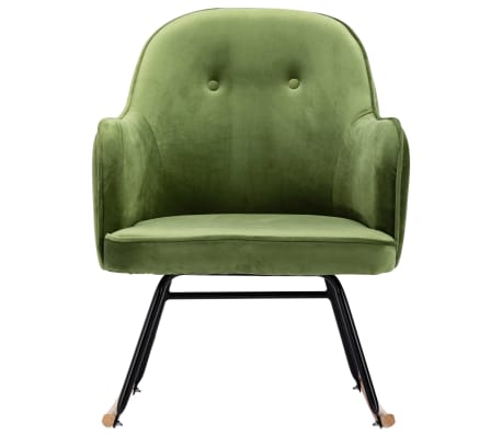 vidaXL Chaise à bascule Vert clair Velours