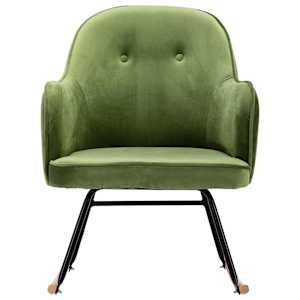 vidaXL Chaise &agrave; bascule Vert clair Velours