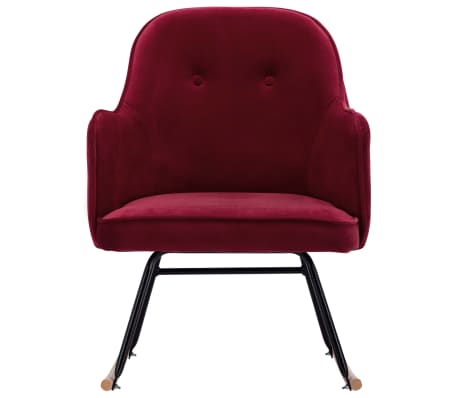 vidaXL Крісло-качалка Бордовий Оксамит