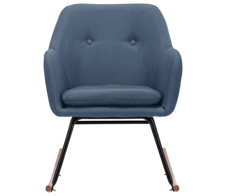 vidaXL Schaukelstuhl Blau Stoff