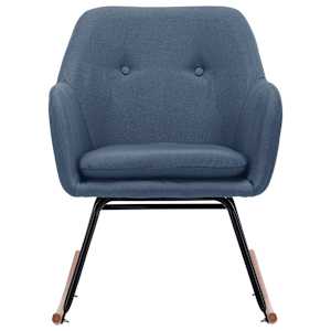 vidaXL Schaukelstuhl Blau Stoff