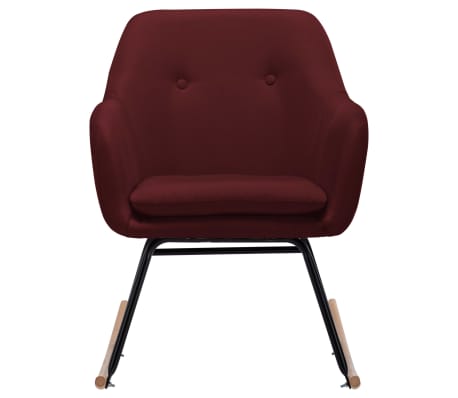 vidaXL Scaun balansoar, roșu vin, material textil