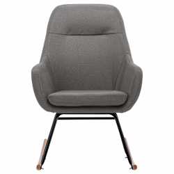 vidaXL Chaise &agrave; bascule Gris clair Tissu