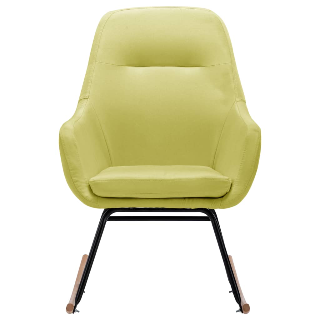 vidaXL Chaise à bascule Vert Tissu