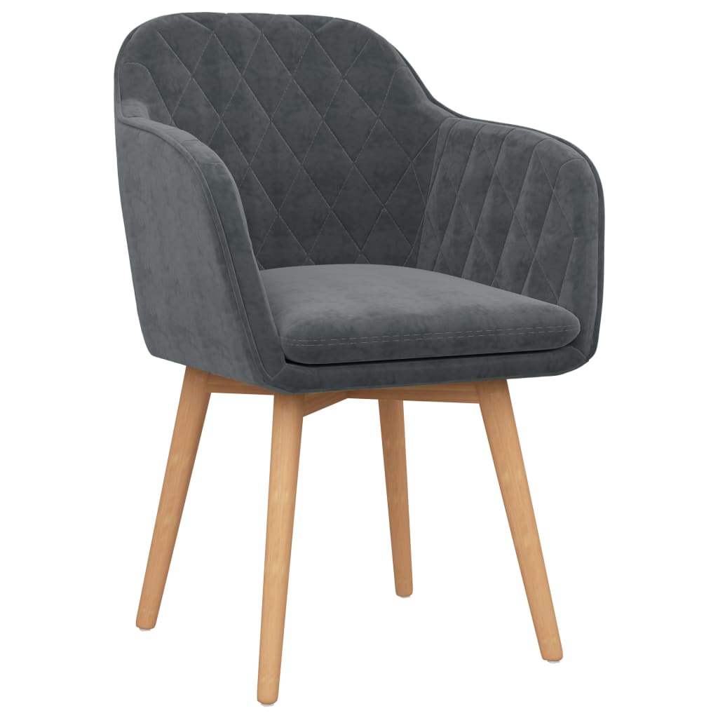 

vidaXL Eetkamerstoelen 2 st fluweel donkergrijs