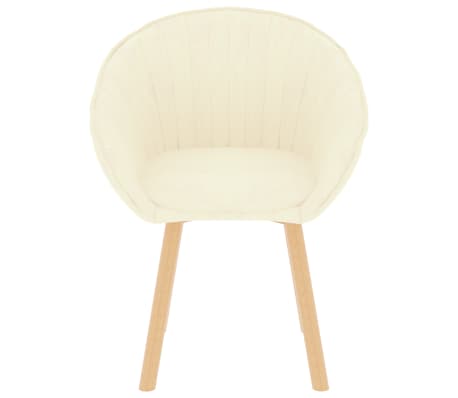 vidaXL Valgomojo kėdė, kreminės spalvos, aksomas