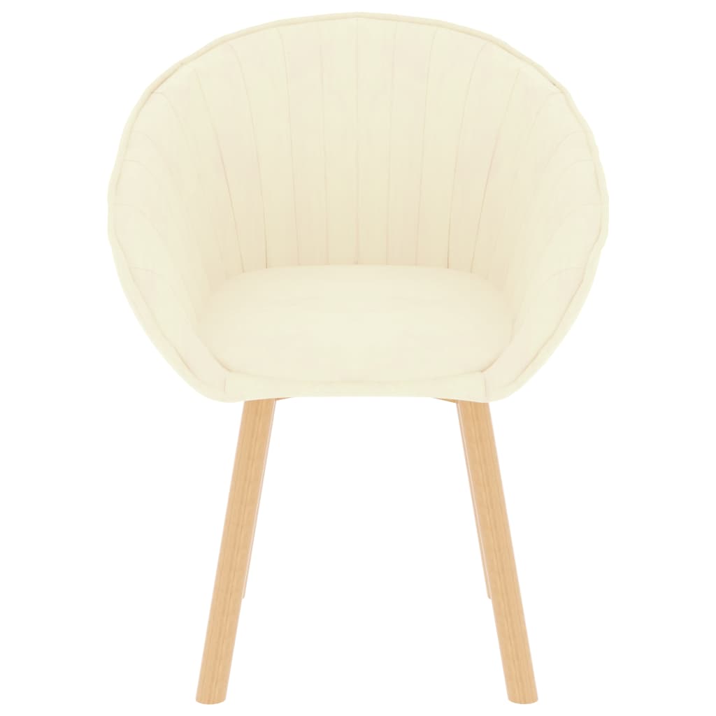 

vidaXL Eetkamerstoelen 2 st fluweel crème