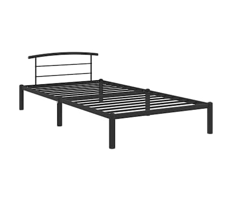 vidaXL Estrutura de cama 90x200 cm metal preto