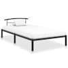 vidaXL voodiraam, must, metall, 100 x 200 cm