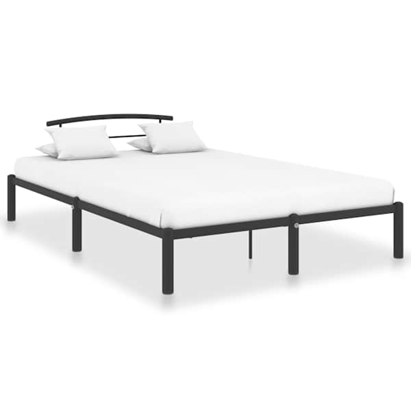 vidaXL voodiraam, must, metall, 120 x 200 cm
