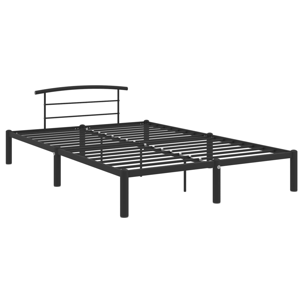 vidaXL Bedframe metaal zwart 120x200 cm afbeelding
