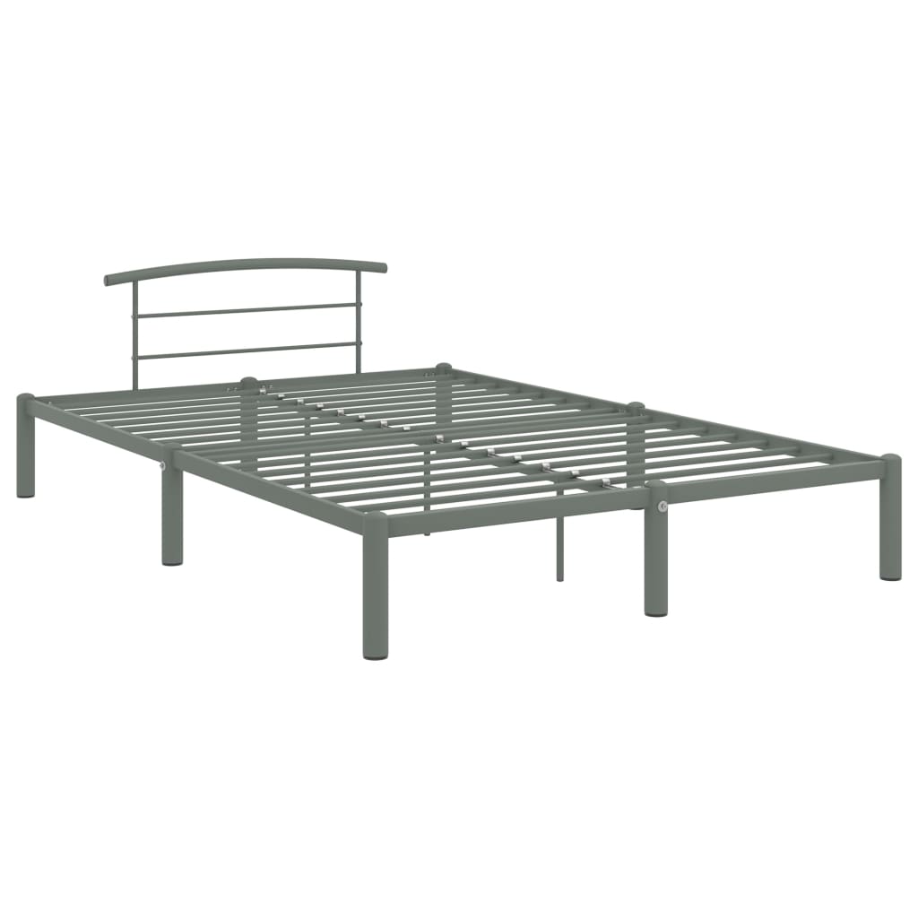vidaXL Bedframe metaal grijs 120x200 cm afbeelding