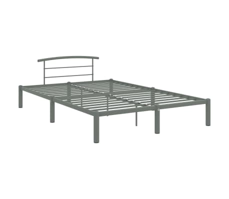vidaXL Cadru de pat, gri, 120 x 200 cm, metal
