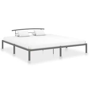 vidaXL voodiraam, hall, metallist, 180 x 200 cm
