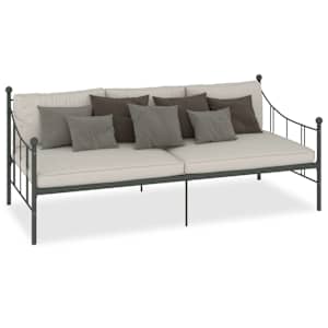 vidaXL Πλαίσιο για Καναπέ - Κρεβάτι Γκρι 90 x 200 εκ. Μεταλλικό