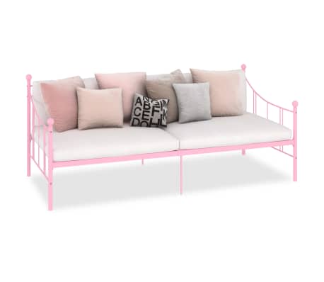 vidaXL Каркас Кушетки Рожевий 90х200 см Метал