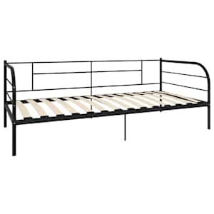 Rám denní postele černý kov 90 x 200 cm - obrázek 2