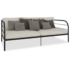 Rám denní postele černý kov 90 x 200 cm - obrázek 3