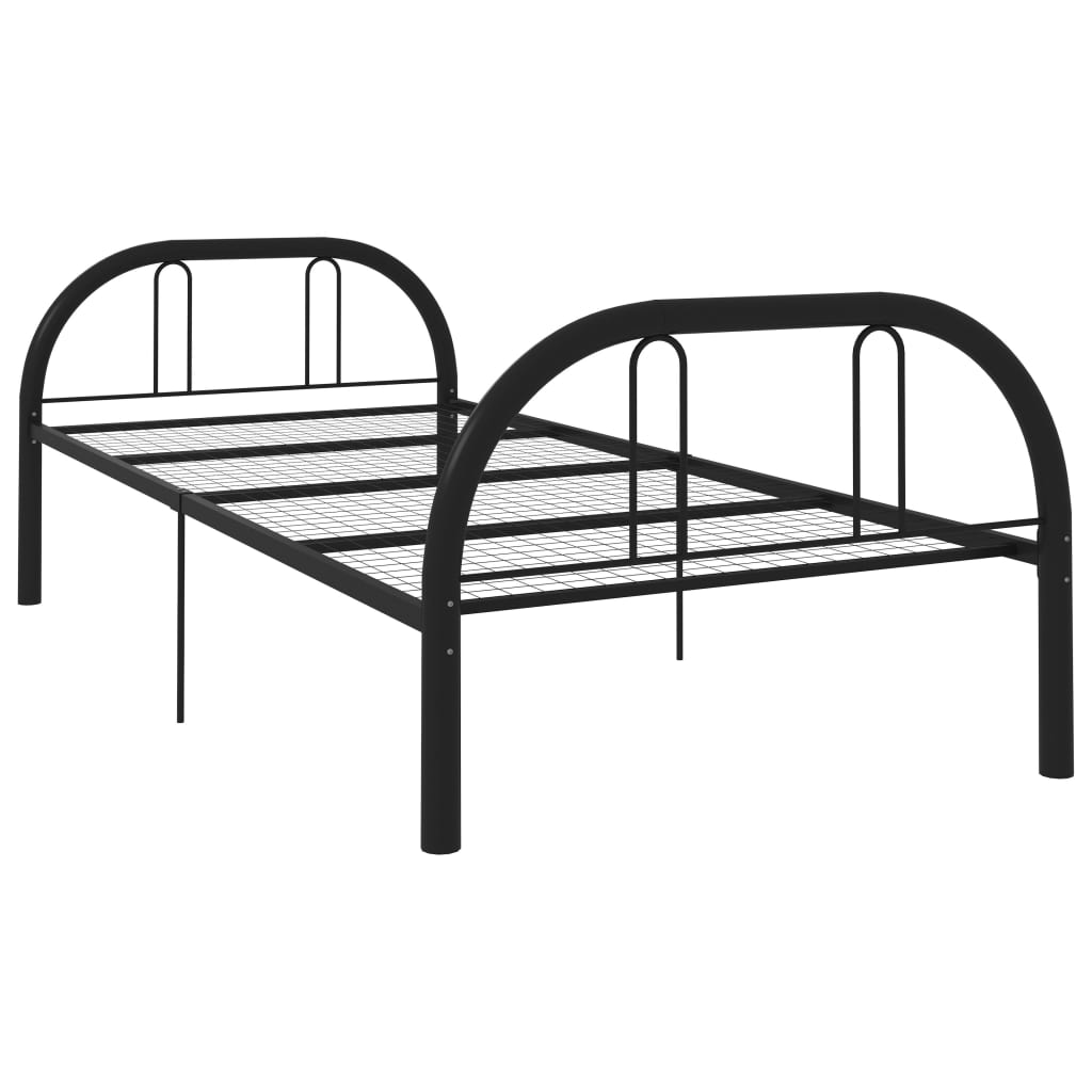 vidaXL Estrutura de cama 90x200 cm metal preto