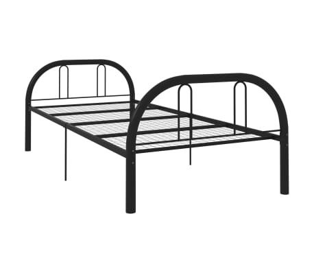 vidaXL Estrutura de cama 90x200 cm metal preto