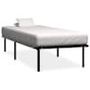 vidaXL voodiraam must metallist 90 x 200 cm