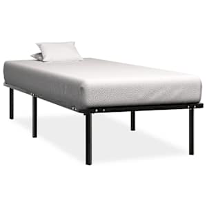 vidaXL voodiraam must metallist 90 x 200 cm