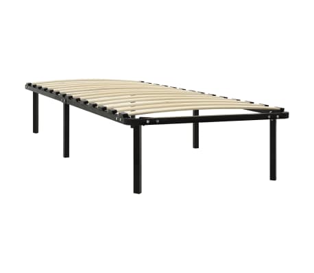 vidaXL Bedframe metaal zwart 100x200 cm