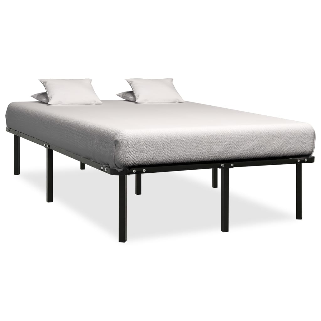 vidaXL Cadru de pat, negru, 120 x 200 cm, metal imagine vidaxl.ro