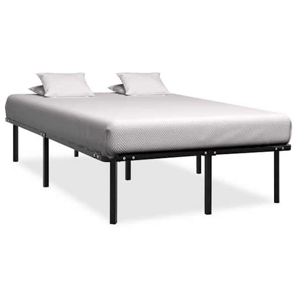 vidaXL voodiraam, must, metallist, 180 x 200 cm