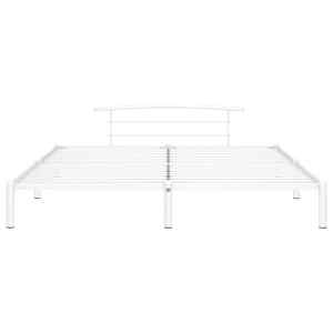 Rám postele bílý kov 200 x 200 cm - obrázek 3