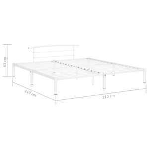 Rám postele bílý kov 200 x 200 cm - obrázek 7