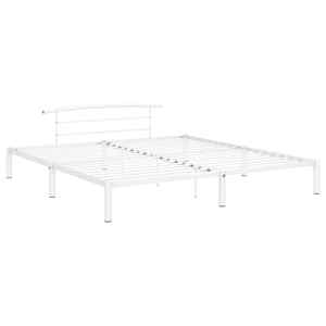 vidaXL Sengeramme hvit metall 200x200 cm