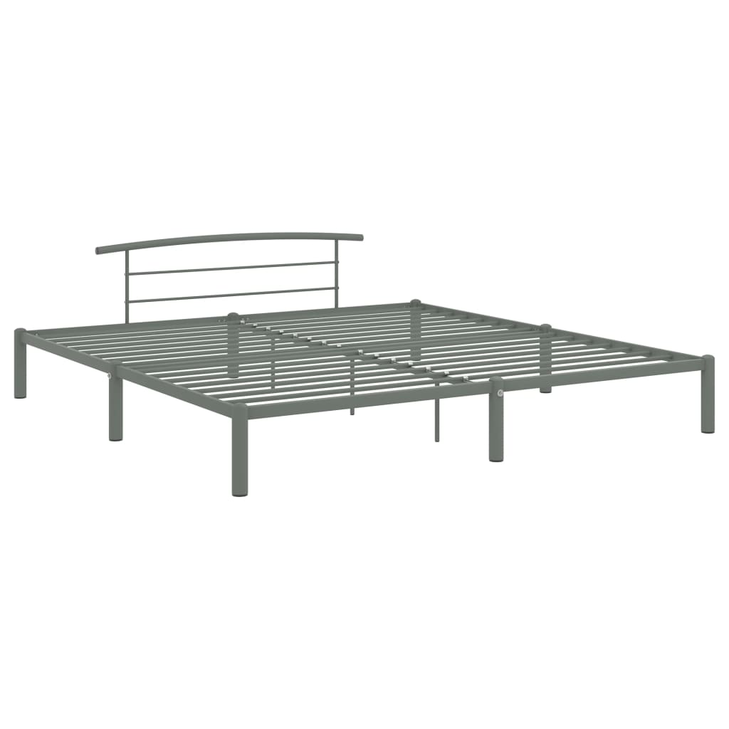 vidaXL Bedframe metaal grijs 200x200 cm afbeelding